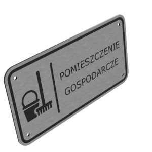 Tabliczka dibond pomieszczenie gospodarcze