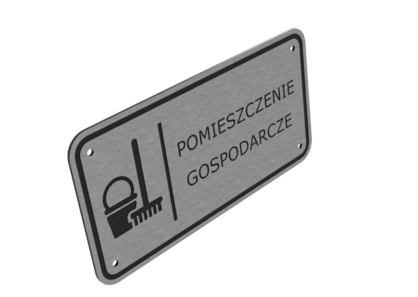 Tabliczka dibond pomieszczenie gospodarcze