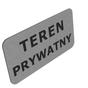 teren prywatny tabliczka informacyjna