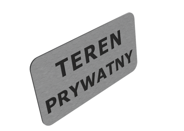 teren prywatny tabliczka informacyjna