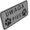 Tabliczka uwaga pies